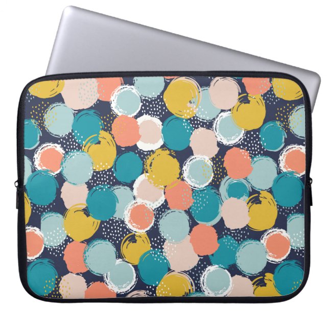Dotty fläckmönsterlaptop sleeve (Framsidan)
