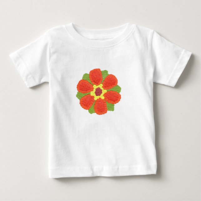 Dotty Flower Baby Romper T Shirt (Framsida)
