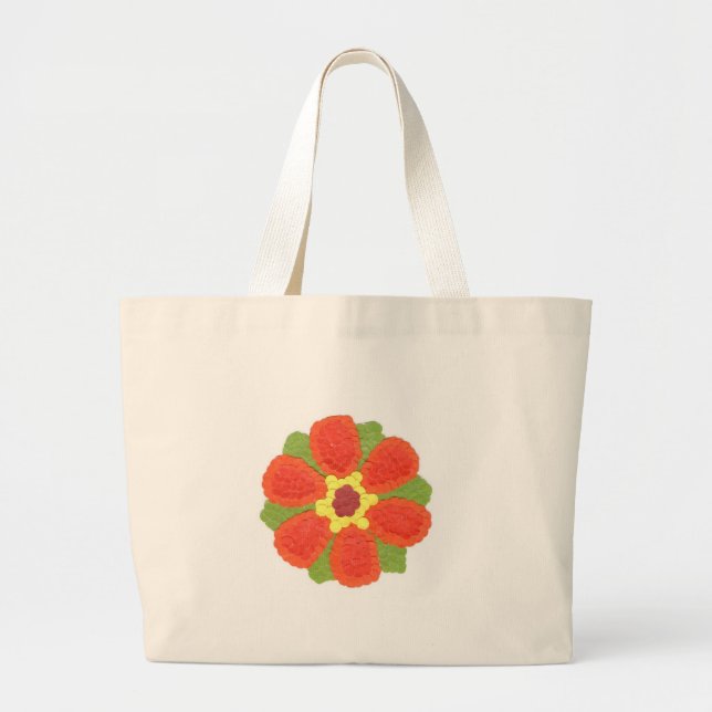 Dotty Flower Jumbo Tote Tygkasse (Framsidan)