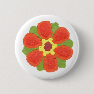 Dotty Flower Round Badge Knapp