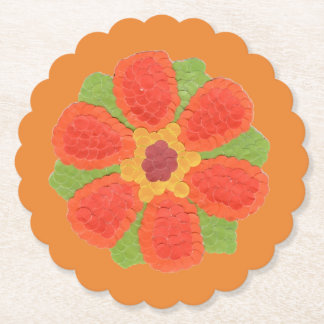 Dotty Flower Scalloped Underlägg Papper