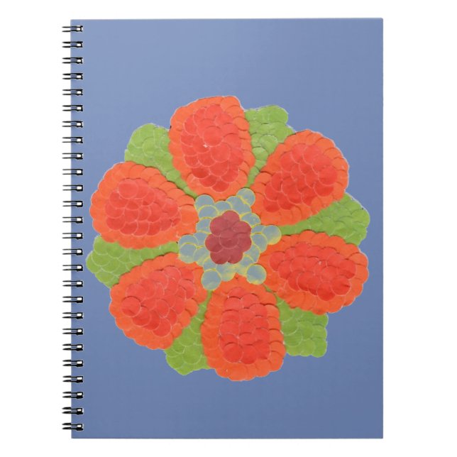 Dotty Flower Spiral-fotodator Anteckningsbok (Framsidan)
