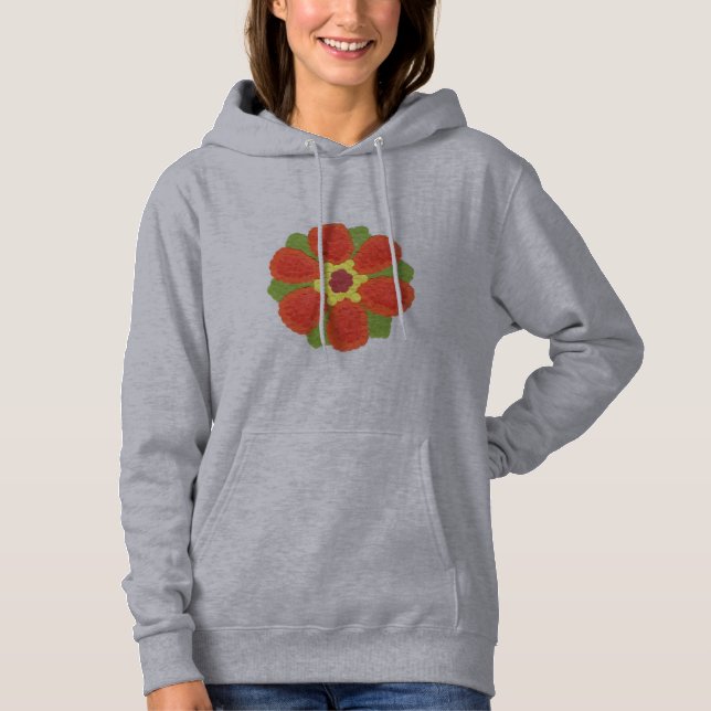 Dotty Flower Women's Basic Hooded Sweatshirt T Shirt (Framsida)