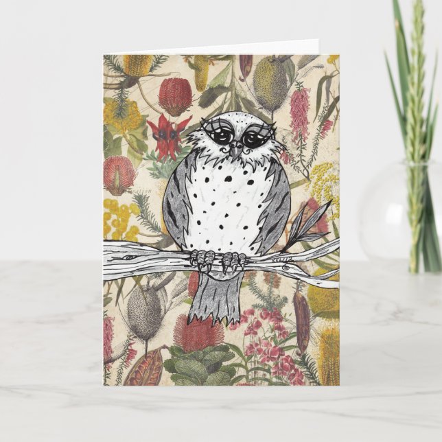 Dotty: hälsningskort Uggla 6 Kort (Framsida)