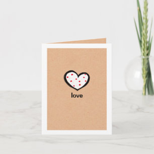 Dotty Hearts Power Kärlek Note Card Helgkort