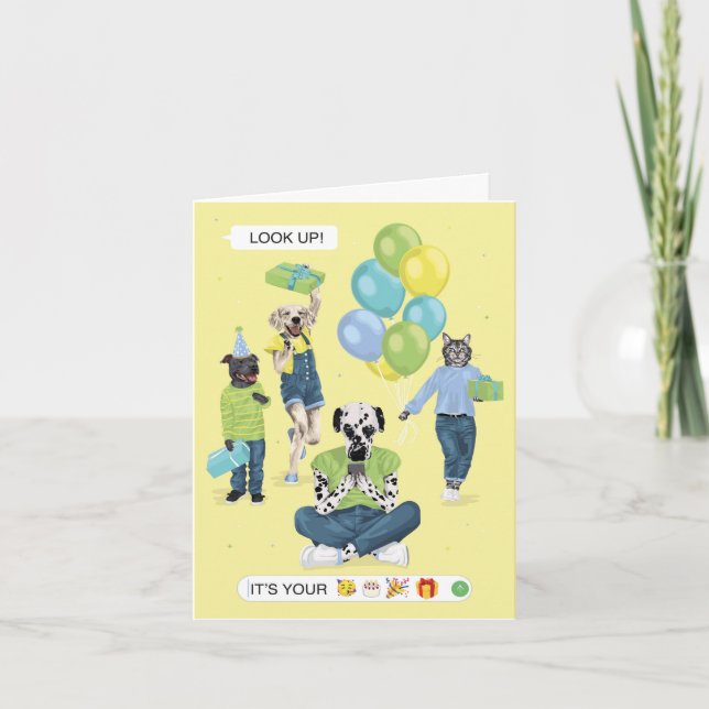 Dotty Hund Mobil Obssed Birthday Kort (Framsida)