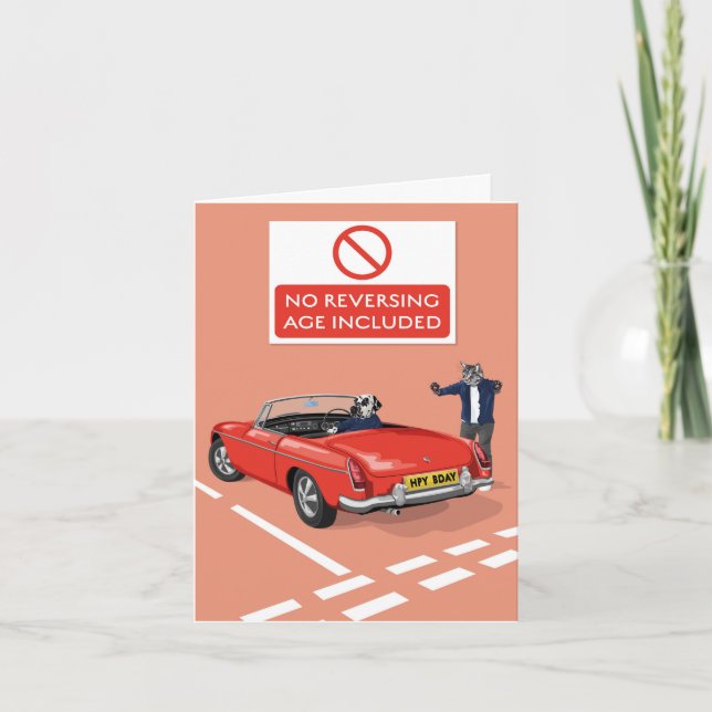 Dotty Hund no Reversing, ålder inklusive bilfödels Kort (Framsida)