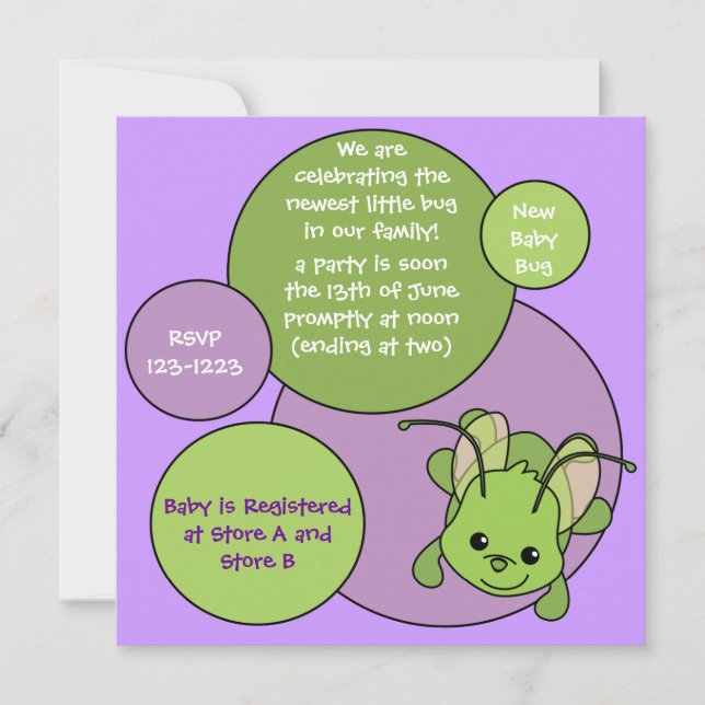 dotty kryp inbjudningar (Framsida)