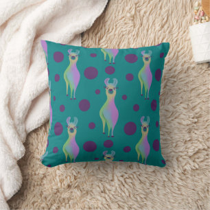Dotty Llama på Teal Kudde