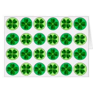 Dotty Lucky Shamrocks Card OBS Kort