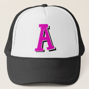 Dotty monogramtruckerkeps "för A" Keps