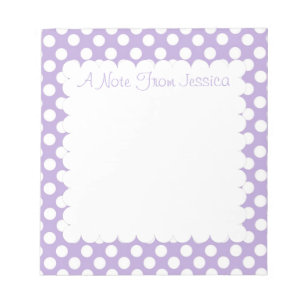 Dotty polka dots för lavendel anteckningsblock