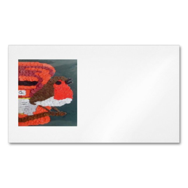 Dotty Robin Magnet Mini Affärskort (Framsida)