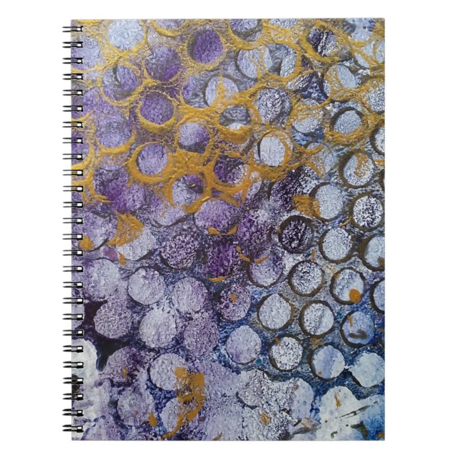 Dotty Spotty Abstrakt Anteckningsbok Med Spiral (Framsidan)