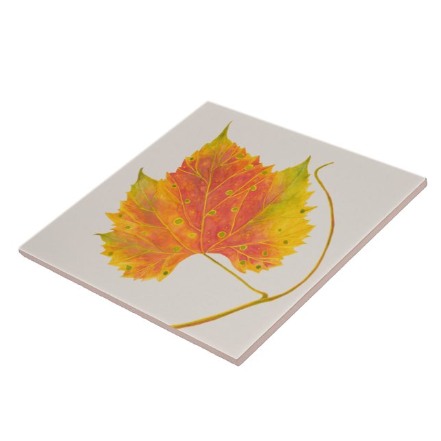 Dotty Spotty Fall på en keramik Tile Kakelplatta (Sidan)