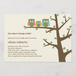 Dotty Uggla Baby Shower-inbjudan Inbjudningar