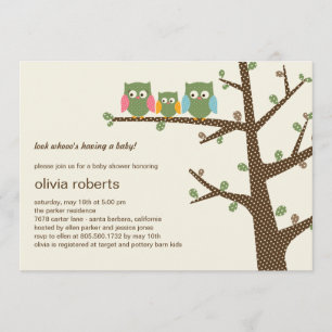 Dotty Uggla Baby Shower-inbjudan Inbjudningar