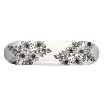 Dotwork blommaSkateboard