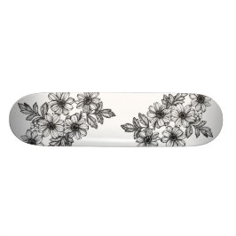 Dotwork blommaSkateboard Skateboard Bräda 20,5 Cm