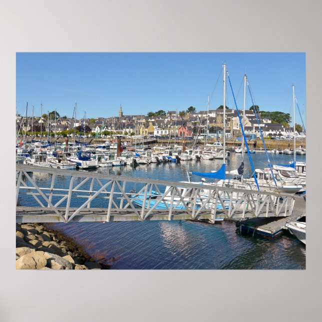 Douarnenez hamn i Frankrike Helgdag Poster (Framsidan)