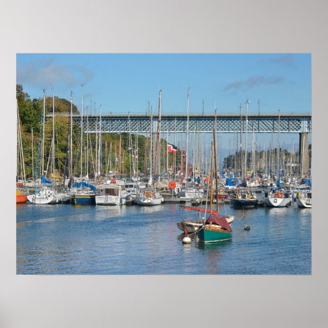 Douarnenez hamn i Frankrike Helgdag Poster (Framsidan)