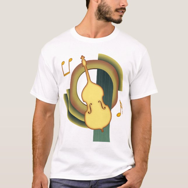 Double Bass Deco 1 T Shirt (Framsida)