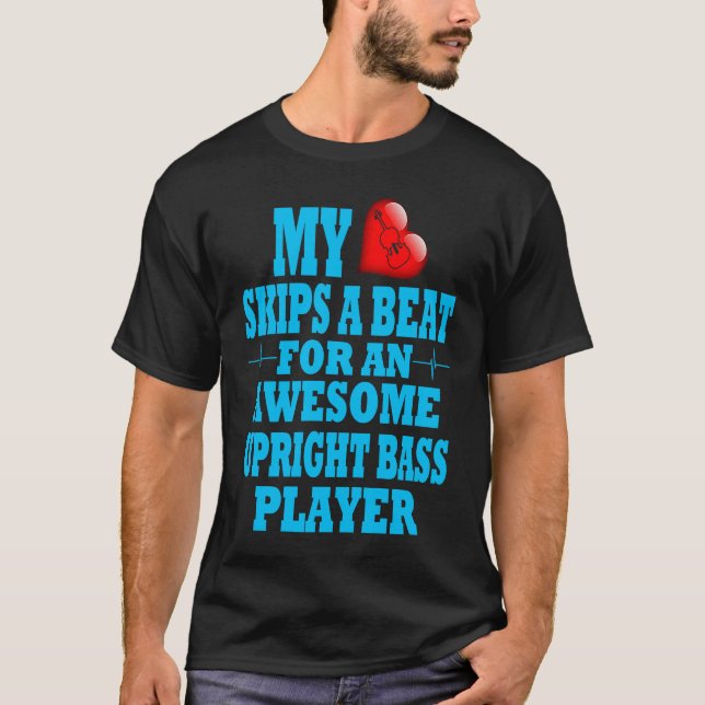 Double Bass Player Valentines Upright Bass Loved O T Shirt (Framsida)
