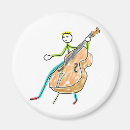 Double Bass Stickman Magnet