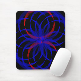 Double Blueberry Color Geometric Mouse Pad Musmatta
