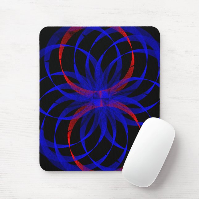 Double Blueberry Color Geometric Mouse Pad Musmatta (Med mus)