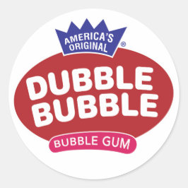Double Bubble Bubble gum logo Runt Klistermärke