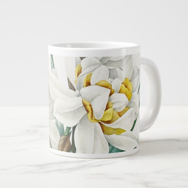 Double Daffodil,  Pierre-Joseph Redouté, 1827 Jumbo Mugg (Framsida höger)
