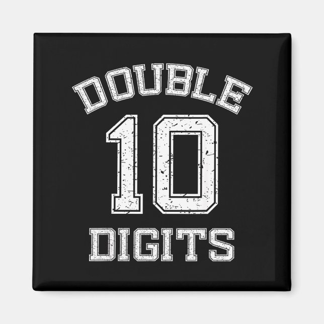 Double Digits 10th Birthday 10 Year Old  Magnet (Framsidan)