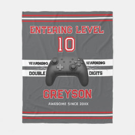 Double digits! Perfect Ten Year old Birthday Flee Fleecefilt