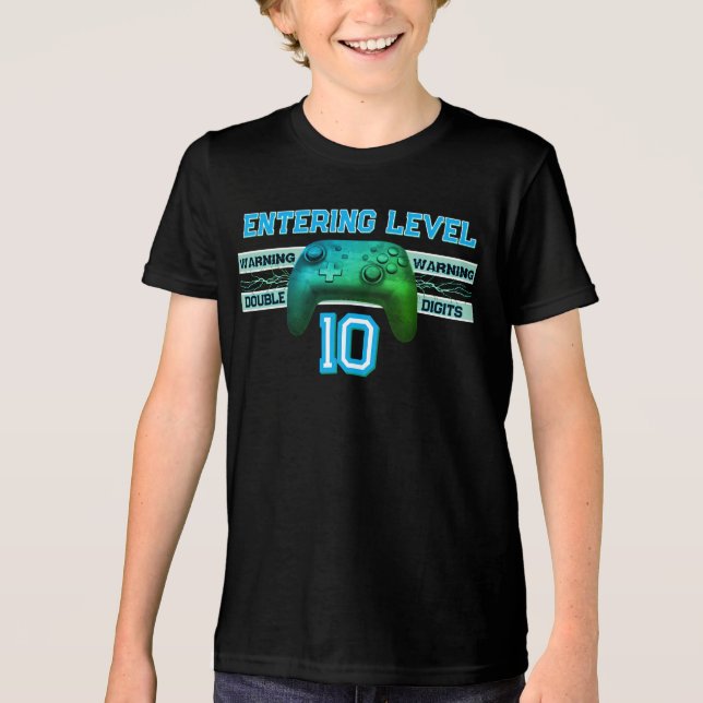 Double digits! Perfect Ten Year old Birthday  T Shirt (Framsida)