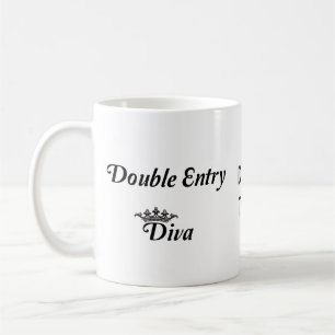 Double Entry Diva Kaffemugg