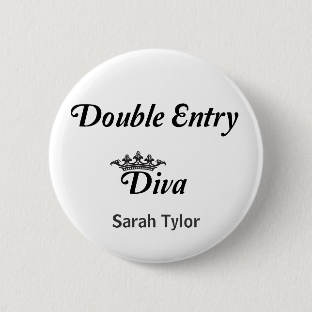 Double Entry Diva Knapp (Framsida)