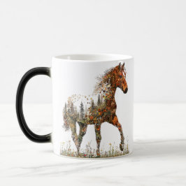 Double Exposure Horse Mug–Forest and Freedom Magisk Mugg