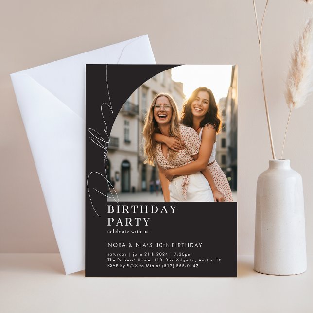 Double Joint Dual 30th Milestone Birthday Party Inbjudningar (Skapare uppladdad)