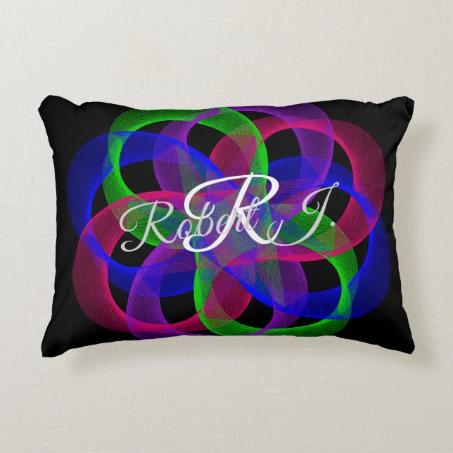 Double Loop Mesh Geometric Accent Pillow Prydnadskudde (Framsidan)