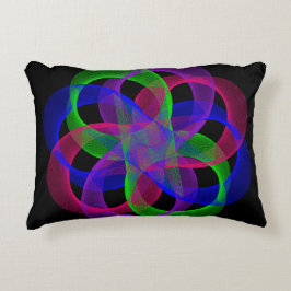 Double Loop Mesh Geometric Accent Pillow Prydnadskudde