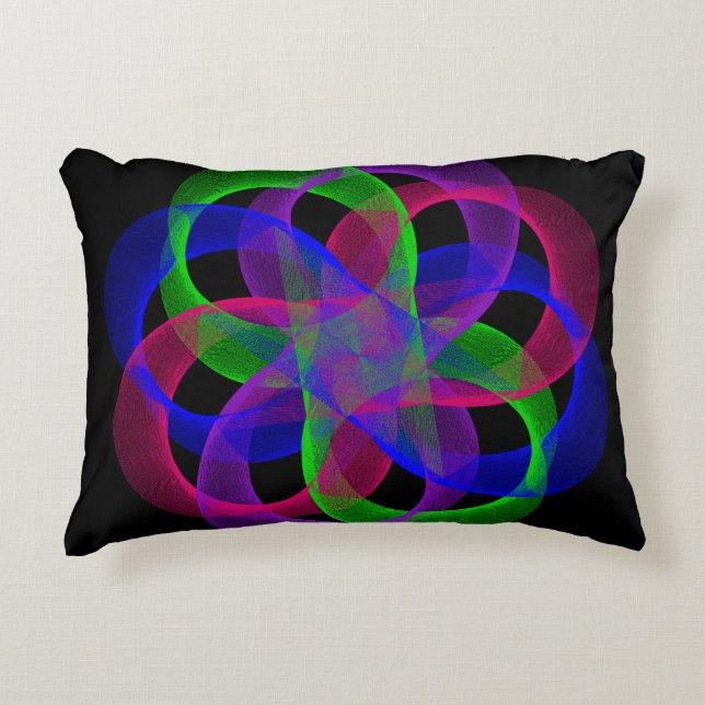 Double Loop Mesh Geometric Accent Pillow Prydnadskudde (Framsidan)