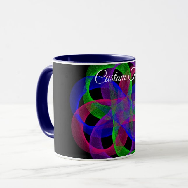 Double Loop Mesh Geometric Coffee Mug Mugg (Framsida vänster)