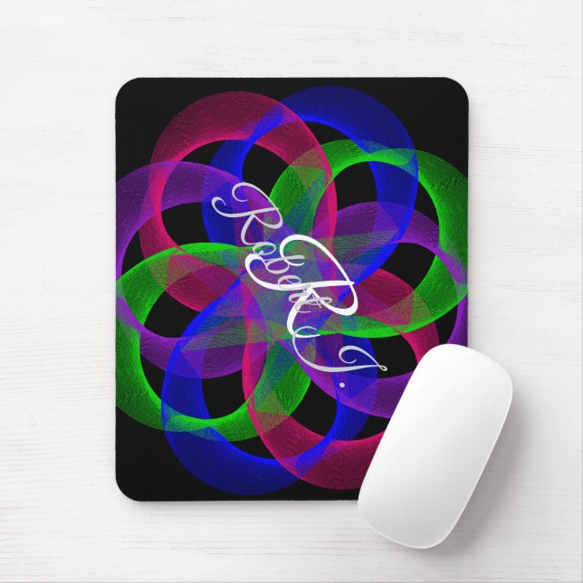 Double Loop Mesh Geometric Mouse Pad Musmatta (Med mus)