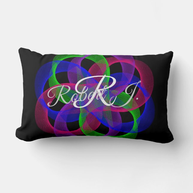 Double Loop Mesh Geometric Throw Pillow Lumbarkudde (Framsida)