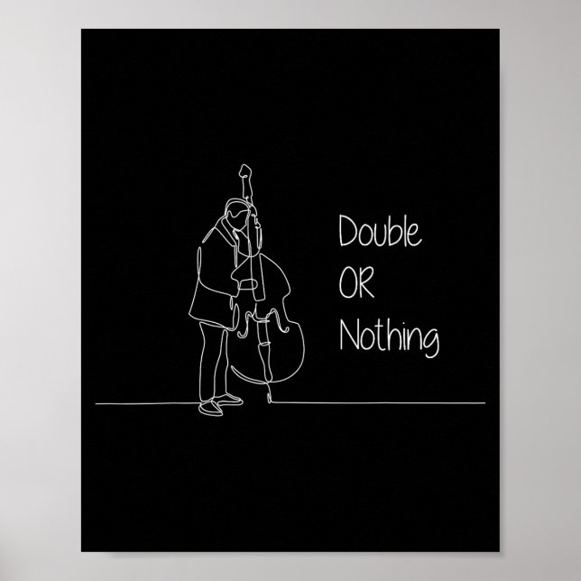 Double Or Nothing Funny Double B Pun Standup Bist  Poster (Framsidan)