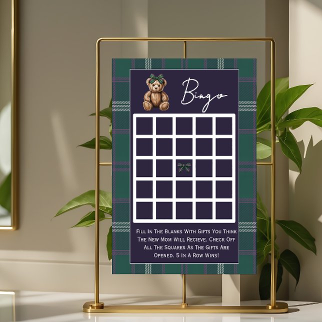 Double sided baby shower games chic elegant  Bear  (Skapare uppladdad)