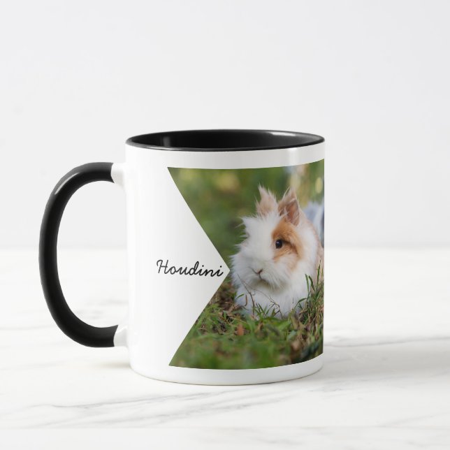 Double sided family pet name photo mugg (Vänster)