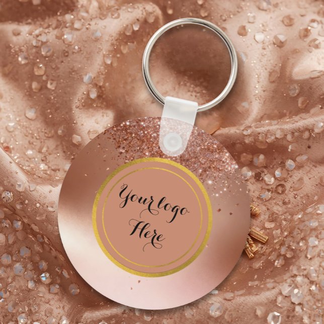 Double sided Logo QR Code floral keychain Nyckelring (Skapare uppladdad)