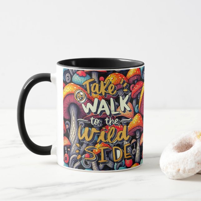 Double-Sided Mushroom Magic Retro Mug Mugg (Med munk)
